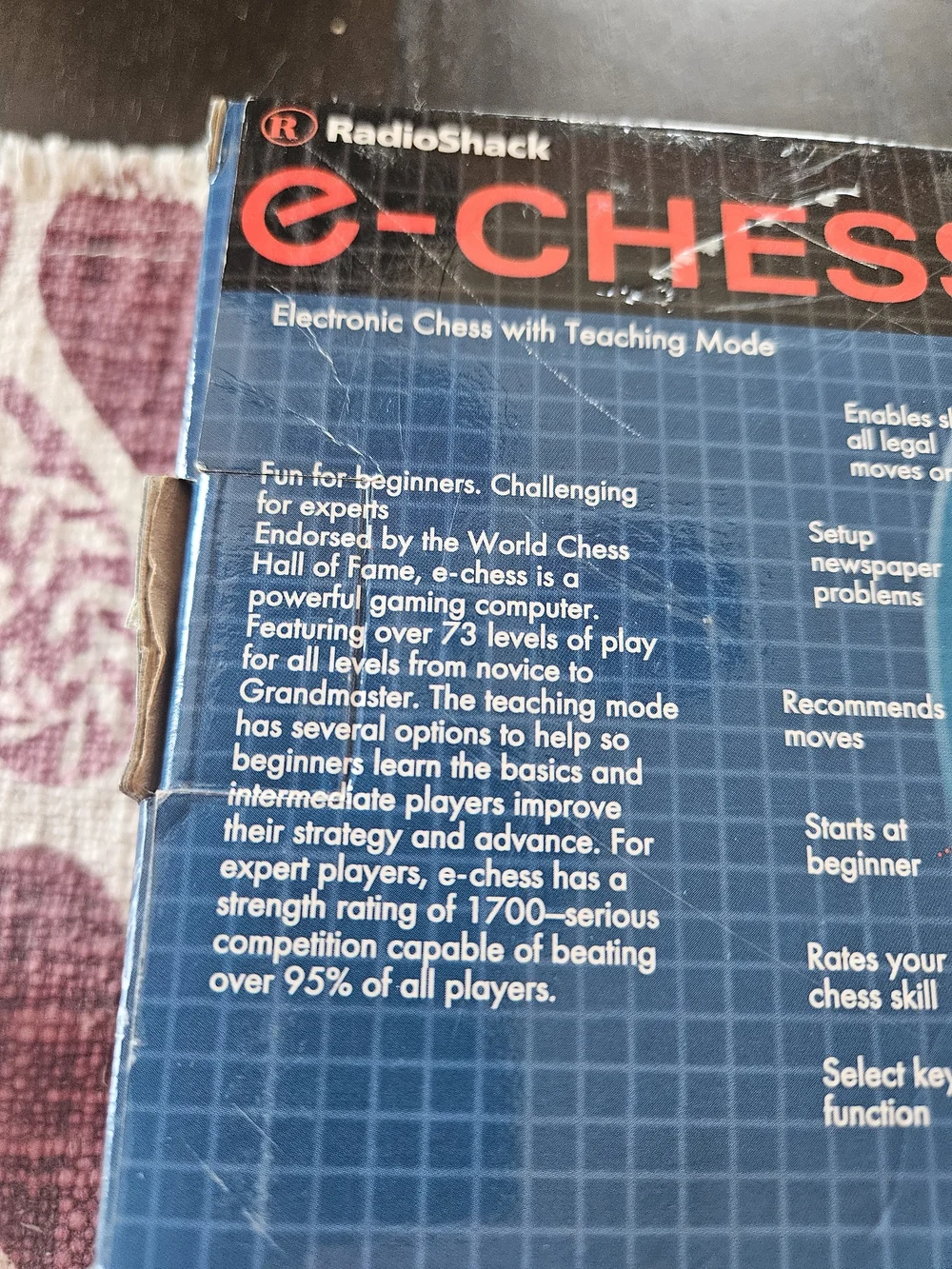 RadioShack 1990's E-Chess Electronic Handheld Game New in Box